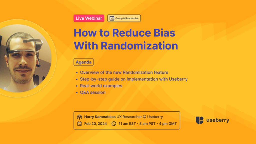 An image showing the event details for the Randomization Webinar