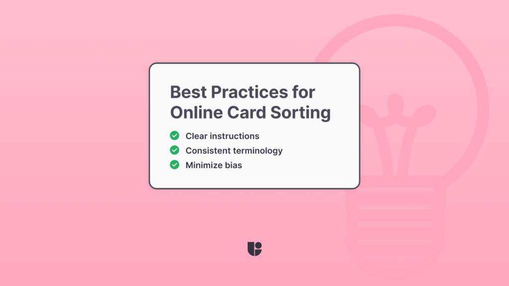 Best practices list for online card sorting