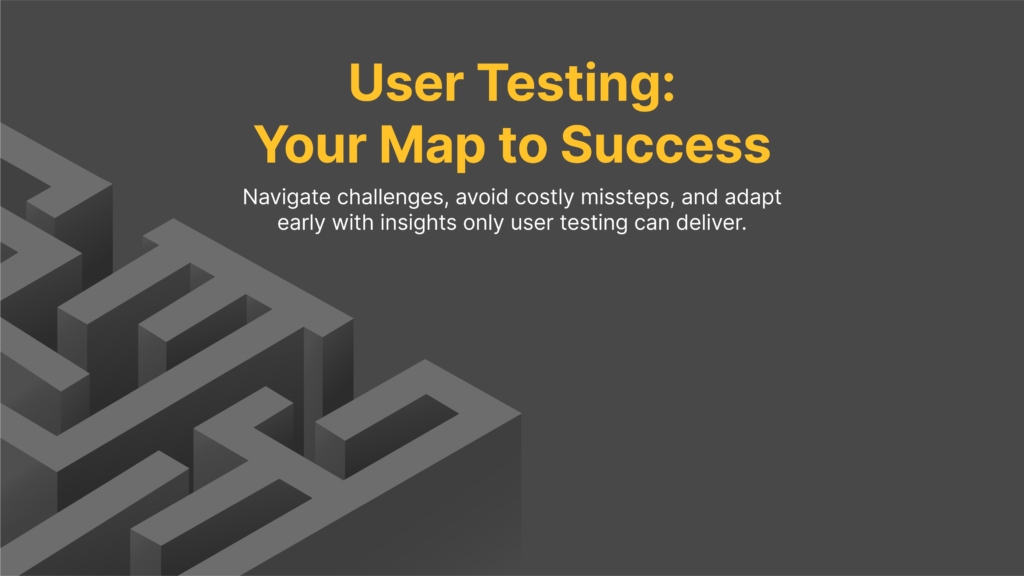 A labyrinth in the background and talking about navigation in the image text is pointing out how user insights helps you navigate difficult ways. 