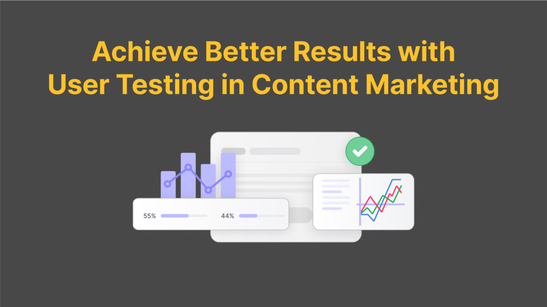 Cover focuses on bunch of results panels to emphasize the topic of this article focus on user testing results and title reinforces that the target is marketing and marketers