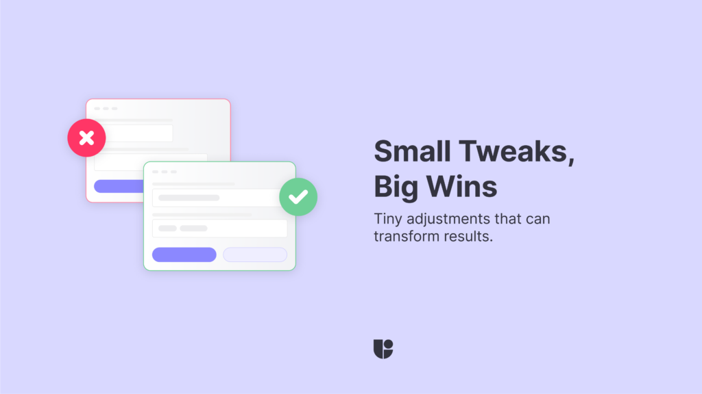 The image element on the banner shows how a tiny difference on a creative will make big differences, and only way to know what is a good tiny change is by user testing